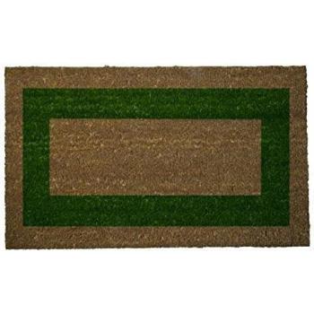 MAURER 5291060 Felpudo Fibra Coco Raya Verde 45x75 cm.