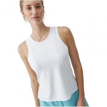Camiseta de mujer Race Born Living Yoga - Tirantes, color blanco puro, talla S