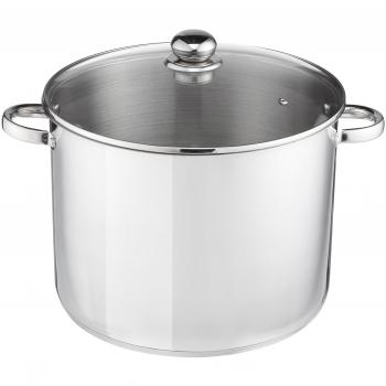 Cacerola Traiteur Inox 32 cm con Cubre Cristal 19 L para Todos los Fuegos
