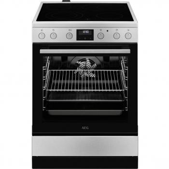 AEG CCB6642BBM Cocina Vitrocerámica Compacta con Horno Multifunción, 596 mm de Ancho, 4 Zonas de Cocción