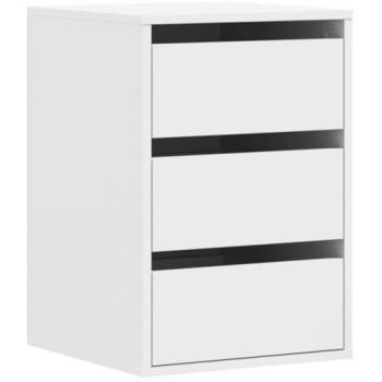 Cajonera de esquina de madera de ingeniería blanca 40x41x58 cm