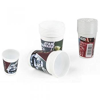 ColorBaby, 71908, Pack 10 Vasos de plastico Star Wars, para Fiestas y cumpleaños. 200ml