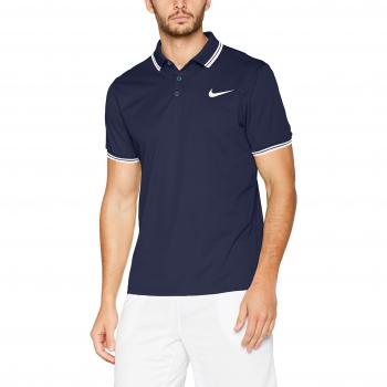 Nike M Nkct Dry Polo Solid Pq Camiseta de Manga Corta de Tenis, Hombre, Azul