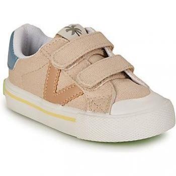 Victoria Tribu Beige Children's Sneakers with Velcro Closure