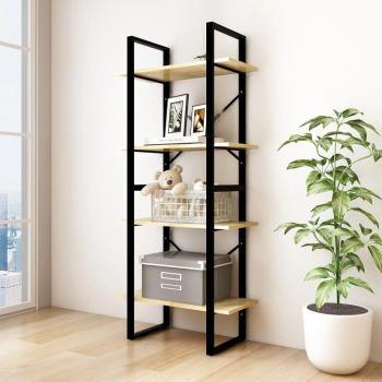 Librería de 4 estantes 60x30x140 cm Madera maciza de pino