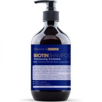 Organic & Botanic Biotin Shampoo 500ml - Unisex Hair Growth Shampoo with Aloe Vera, Coconut Aroma & Panthenol - Revitalizes Fine Hair, Combats Premature Hair Loss - Effective Formula for Frizz-Free, Lustrous Locks