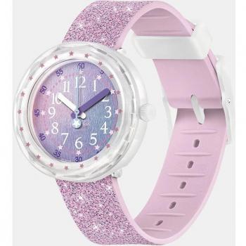 Reloj Flik Flak Sketch In Sparkle FCSP107C para Niños - PET Rosa con Purpurina