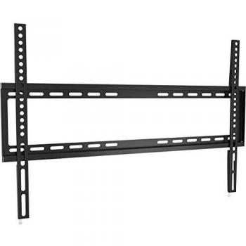 Soporte de pared fijo para TV de hasta 80 pulgadas, 45 kg, compatible con VESA 200x200 mm y 600x400 mm, color negro