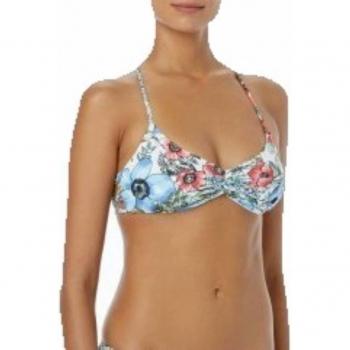 VINCE CAMUTO Women's Lace Back Bikini Top Swimsuit with Tassel Details
