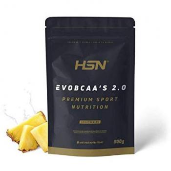 BCAA 12:1:1 con Glutamina Vegano Sin Gluten Sabor Piña 500g - HSN Evobcaa's 2.0