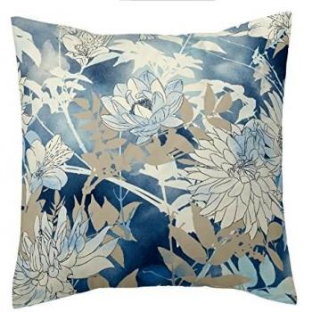 ESTELA - Funda de cojín Estampada Ernest - Medidas 50x50 cm. - Parte Estampada 100% Algodón - Parte Lisa 50% Algodón / 50% Poliéster - 144 Hilos