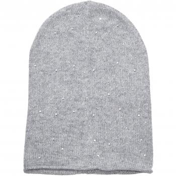 PIECES PCVUNDER STONE CASHMERE HOOD, Gorro de punto Mujer, Gris