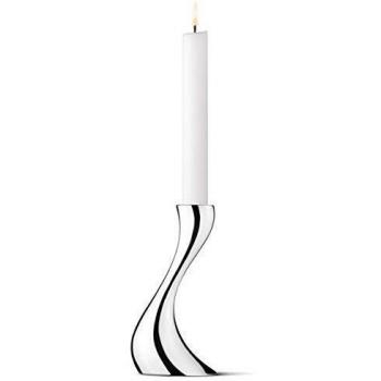 Georg Jensen Candelabro Cobra, Metal, Acero Inoxidable Pulido, 16 cm