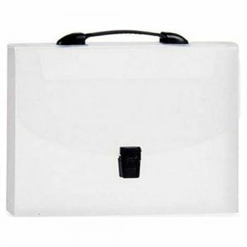 Maletín Portadocumentos Negro Transparente A4 (25 x 3 x 33 cm) - Pack de 12 Unidades
