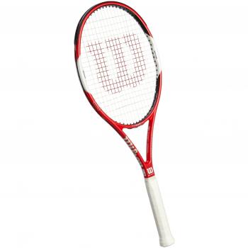 Wilson Six.One Team 95 TNS RKT W/O Raqueta de tenis, Unisex adulto, Rojo / Blanco / Negro