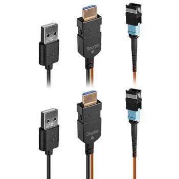 Cable HDMI 2.1 de fibra óptica de 100 m con soporte para 8K@60Hz y alimentación USB