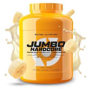 Scitec Nutrition Jumbo Hardcore Banana Yoghurt - 3060g - Weight Gainer alto en proteína con Amino Select Matrix, Superfoods, Creatina y 7 carbohidratos, Sin Gluten y Sin Lactosa