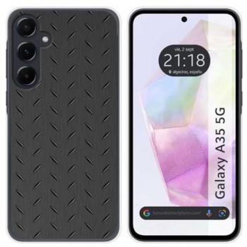Funda de Silicona con Diseño Metálico para Samsung Galaxy A35 5G