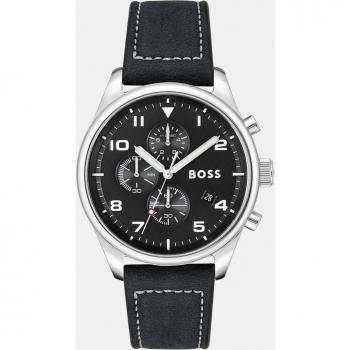 Hugo Boss View Mens Black Watch 1513987 Leather - One Size