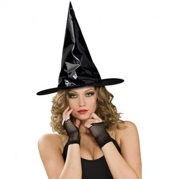 Haunted House - Sombrero de bruja charol, color negro
