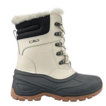 Botas de nieve para mujer CMP ATKA WMN SNOW BOOT WP (GESSO) - impermeables, aislamiento térmico, suela antideslizante, diseño elegante y cómodo