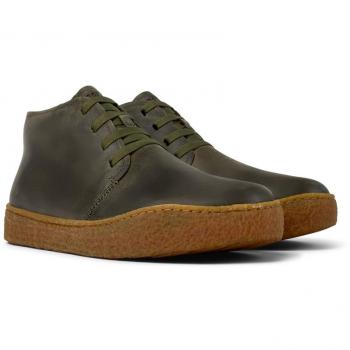 Botines de hombre Camper Peu Terreno de piel, color verde oscuro oliva, talla 44