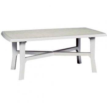 WolfPack 8330105 SATURNIA Mesa Resina Blanca 180x100 cm, Extra Large