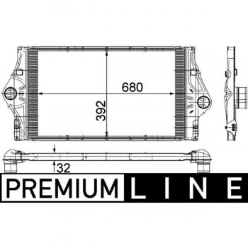 Radiador de aire de admisión MAHLE CI 59 000P / Intercooler MAHLE ORIGINAL CI 59 000P