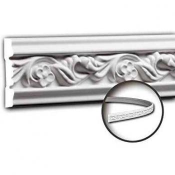 Moldura Decorativa Flexible de Estuco Rococó Barroco Blanca 2 m Profhome