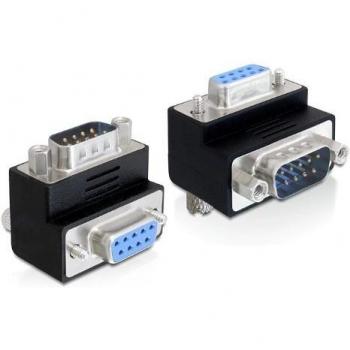Adaptador Serial Sub-D 9 Pines Macho a Hembra 90° DeLock