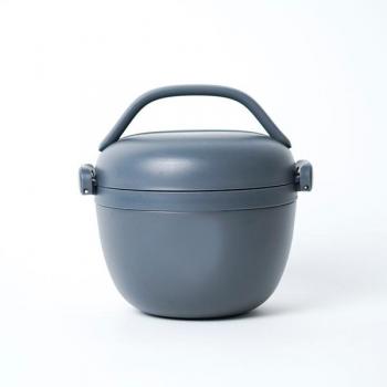 RUNBOTT Lunch - Termo Porta Alimentos Redondo 560 ml con Asa. Antracita