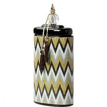 Tibor Cerámica Zig Zag 20x11x47 Cm - Elegante Diseño y Resistente