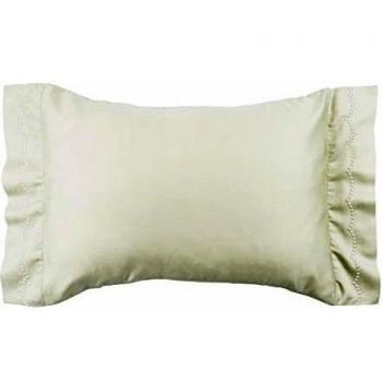 Home Concept Magnolia Cojín Decorativo con diseño Little Cream Satén, Crema 40.00x30.00x3.00 cm