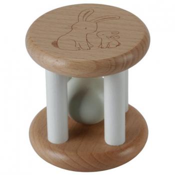 Roller Baby Bunny de madera Little Dutch - Juguete rodante, diseño de conejo, fabricado en madera, colores suaves y atractivos, fomenta el desarrollo motor y la coordinación, adecuado para niños a partir de 12 meses