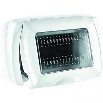 Placa de exterior IP55 blanca 3P Sistema Life Box