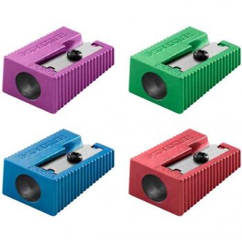 Afilalápiz metálico Staedtler 510 10 PR2, simple, de cuña, para un uso, en color metalizado