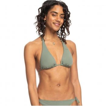 Top de bikini Roxy Beach Classics verde caqui mujer - XS