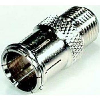 Adaptador Coaxial E+P F81 Metalizado Hembras (2 Piezas)