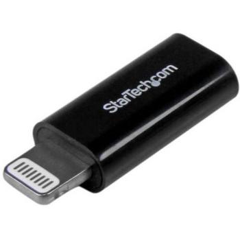 StarTech.com Adaptador de Conector Apple Lightning a Micro USB para iPhone / iPod / iPad - Negro