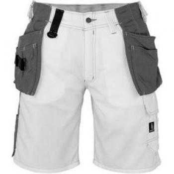 Pantalones Cortos de Trabajo Mascot Zafra 09349, Blancos, con Bolsillos Colgantes, Talla C43