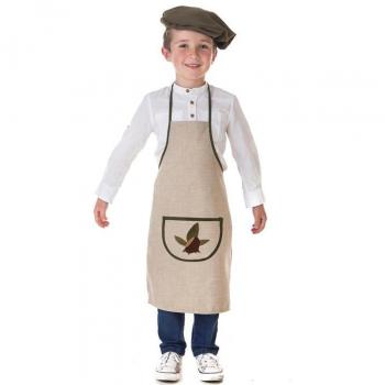 Kit o Disfraz de Castañero Beige Hojas-Castaña para niño