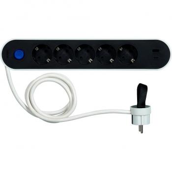 Regleta Eléctrica SIMON 5 Tomas + 2 USB