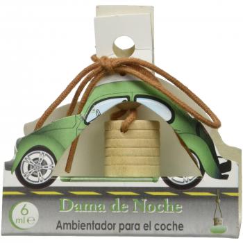 Ambientair. Ambientador para coche Dama de Noche. Ambientador sin alcohol con tapón de madera. Fragancia suave y duradera que no causa mareos ni irritación. Un ambientador de 6ml. Ambientair