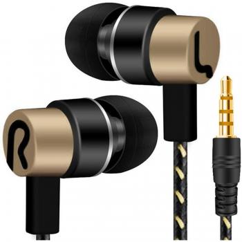 Auriculares In-Ear Subwoofer Coloridos 3.5MM con Cable Trenzado para Teléfonos Móviles