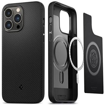Funda híbrida Spigen Mag Armor para iPhone 14 Pro Max - Negro, compatibilidad MagSafe, 6.7 pulgadas