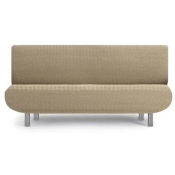 Funda sofá bielástica Clic-Clac Eysa Jaz Beige 160 x 100 x 230 cm, para sofá de 3 plazas, mod/7 premium, se adapta a sofás clic-clac