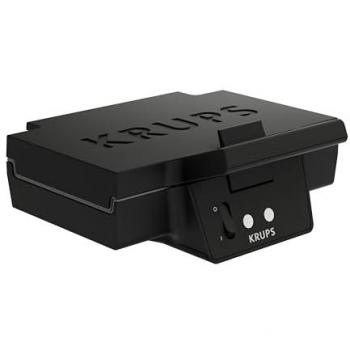 Sandwichera Krups FDK461 Iconic 3 en 1, 850 W, Diseño Elegante, Placas Antiadherentes de Cerámica, Color Negro