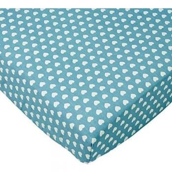 Bebé Briljant GKH060X120X44 PUCK Spannbetttuch, 60 x 120 cm, de color verde claro
