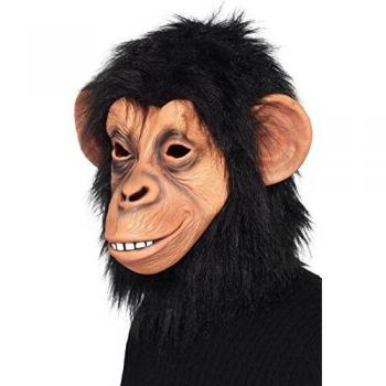 Smiffy'S 39507 Máscara De Chimpancé Cubre Toda La Cabeza, Negro, Tamaño Único