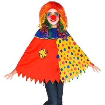 Widmann Disfraz o Poncho de Payaso Colorido con Lunares para niños